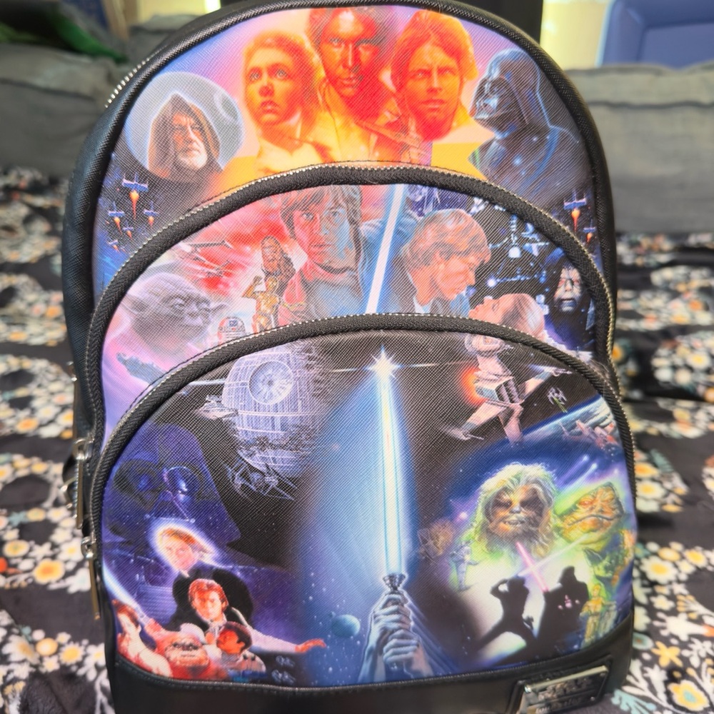 Loungefly Star Wars Backpack - Black and Multicolor